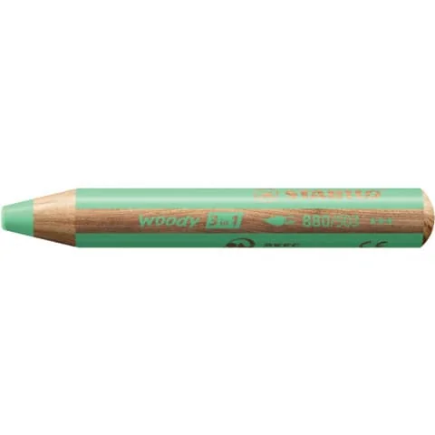 STABILO Multitalentstift woody 3 in 1, rund, pastellgrün (EAN: 4006381578035)