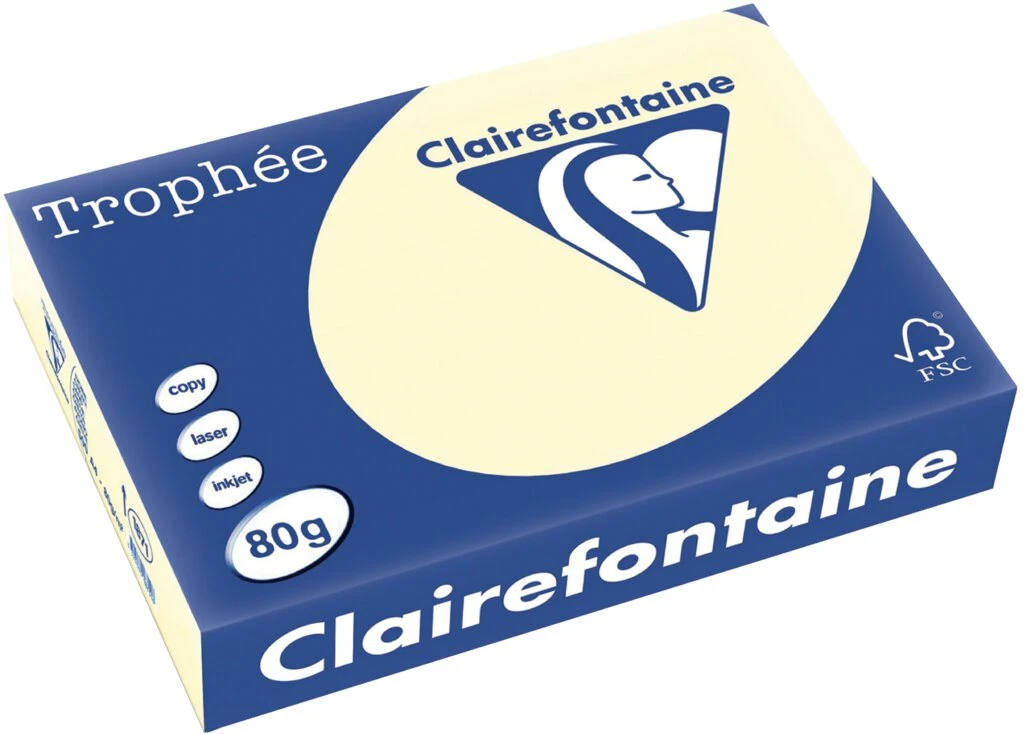 Clairefontaine Multifunktionspapier Trophée, A4, sand (EAN: 3329680187106)