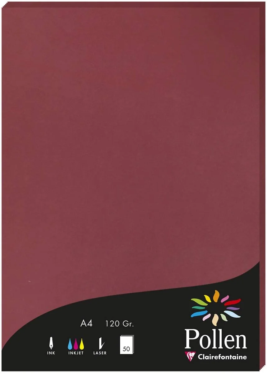 Pollen by Clairefontaine Papier DIN A4, bordeaux (EAN: 3329680042931)