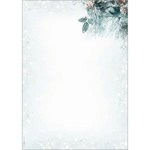 sigel Weihnachts-Motiv-Papier Eucalyptus magic, A4, 90 g/qm, grün, weiß, braun (EAN: 4004360786624)
