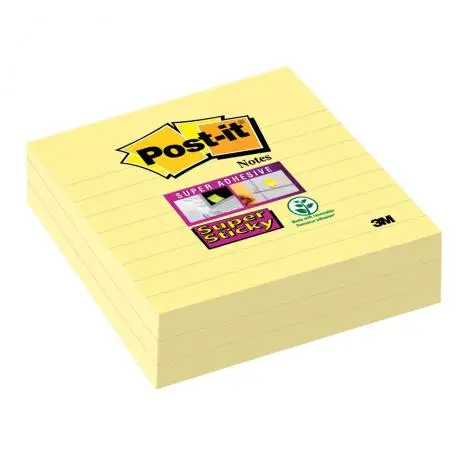 Post-it Haftnotizen super sticky notes, 101 x 101 mm, gelb (EAN: 0051141998817)