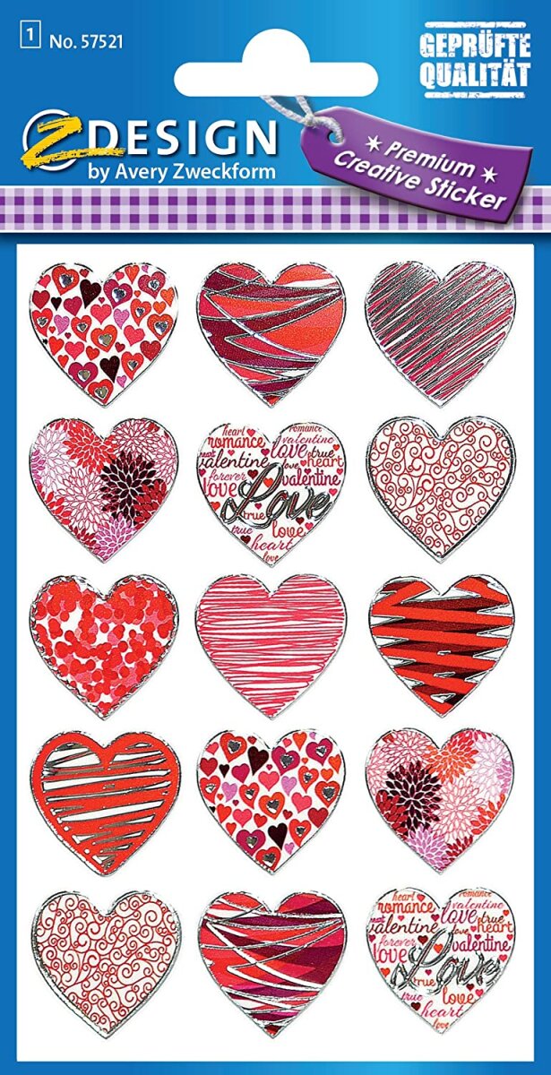 ZDesign CREATIVE Sticker "Herzen", Effektfolie (EAN: 4004182575215)