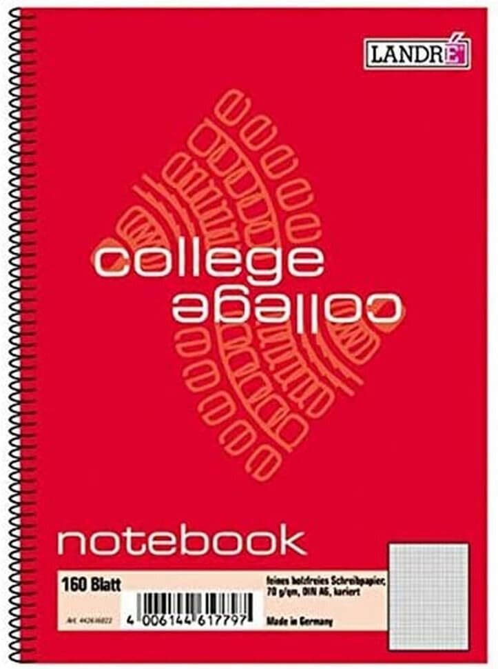 herlitz Notebook "college" DIN A6, 160 Blatt, kariert (EAN: 4006144617797)