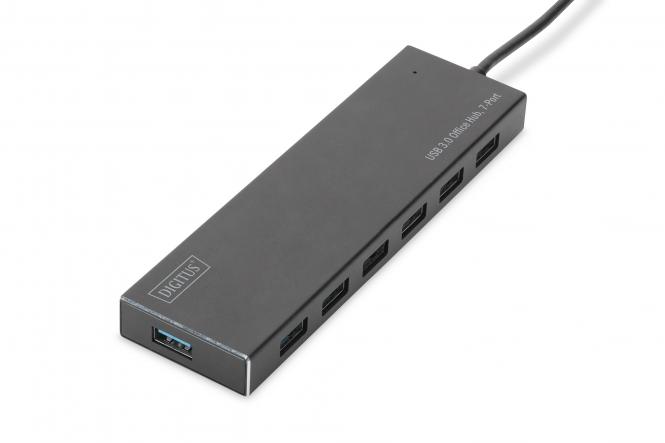 DIGITUS USB 3.0 Hub Super Speed 7-Port, mit Netzteil (EAN: 4016032447474)