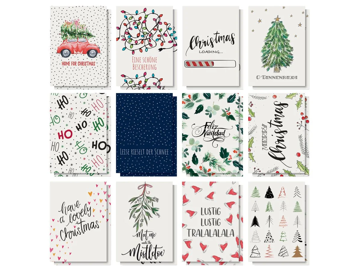 sigel Weihnachts-Postkarten-Set "Colourful Christmas", A6 (EAN: 4004360792885)