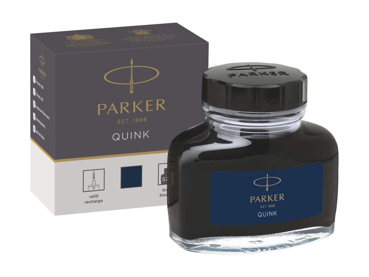 PARKER Tintenflacon QUINK, Inhalt: 57 ml, schwarz-blau (EAN: 3501179503783)
