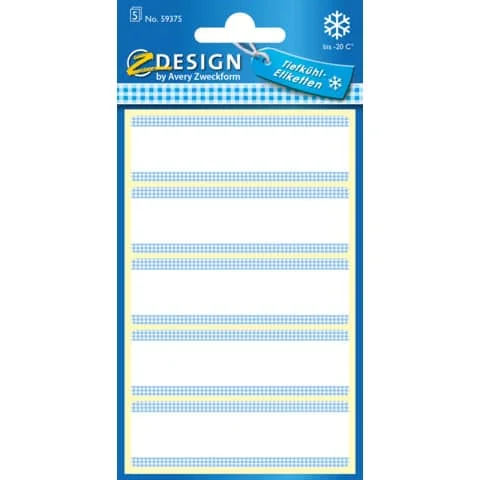 AVERY Zweckform ZDesign Tiefkühletiketten HOME, Rahmen, weiß mit blauem Rahmen (EAN: 4004182593752)