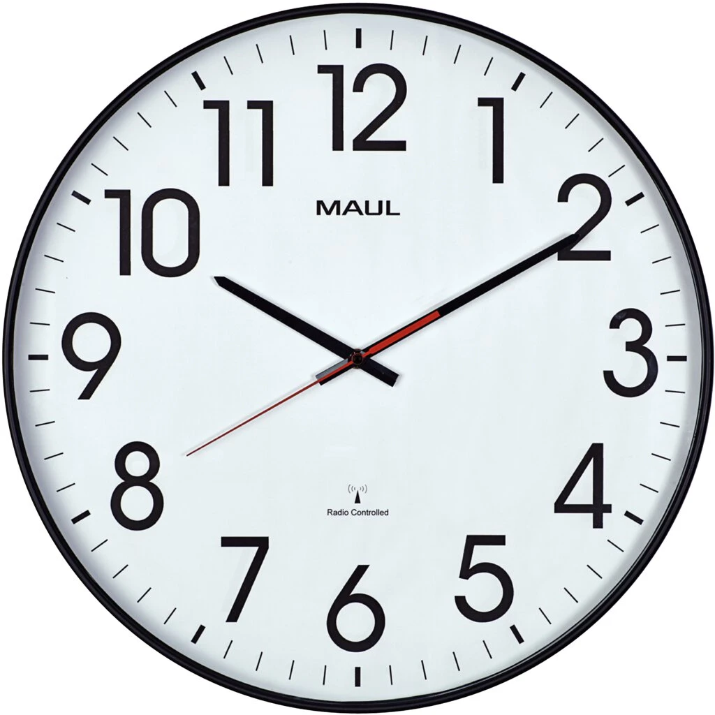 MAUL Wanduhr/Funkuhr MAULclimb, Durchmesser: 470 mm, schwarz (EAN: 4002390083959)