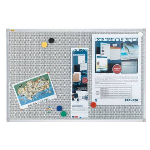 FRANKEN Pin'n'Mag-Tafel X-tra!Line, (B)900 x (H)600 mm, grau (EAN: 4016946706278)