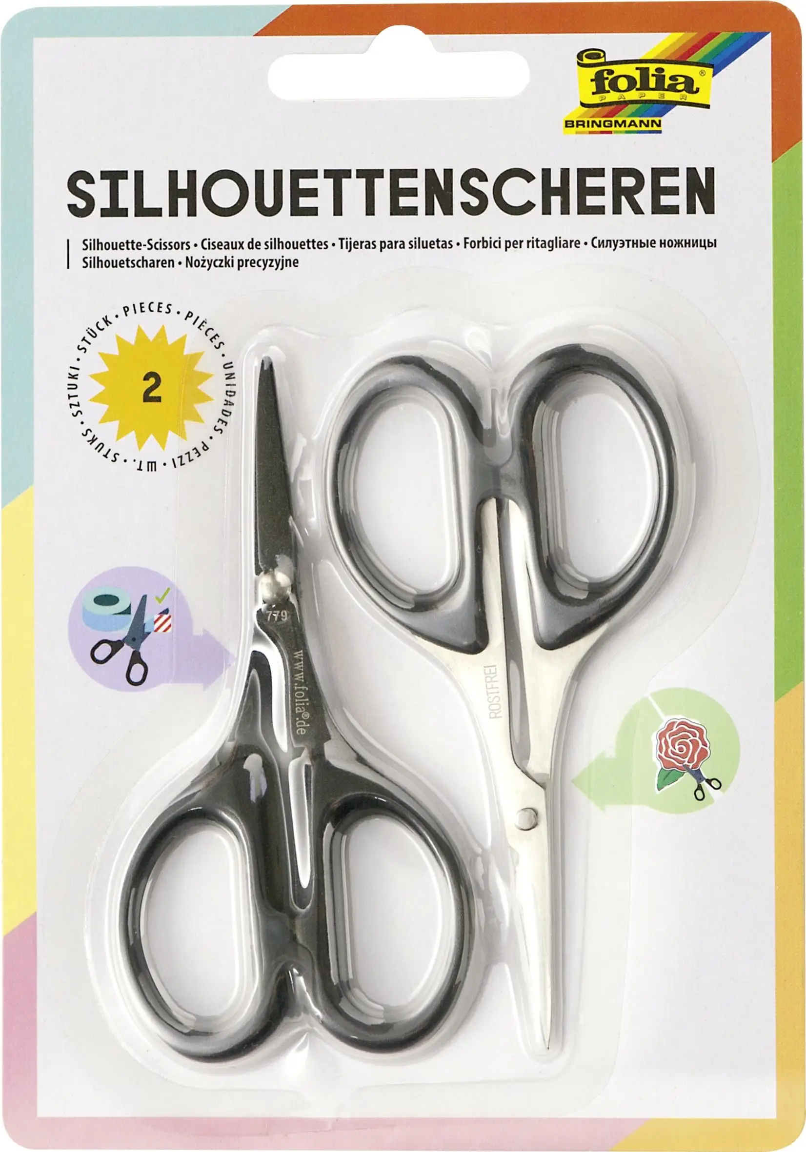folia Silhouettenschere, Länge: 105 mm, 2er-Set (EAN: 4001868077902)