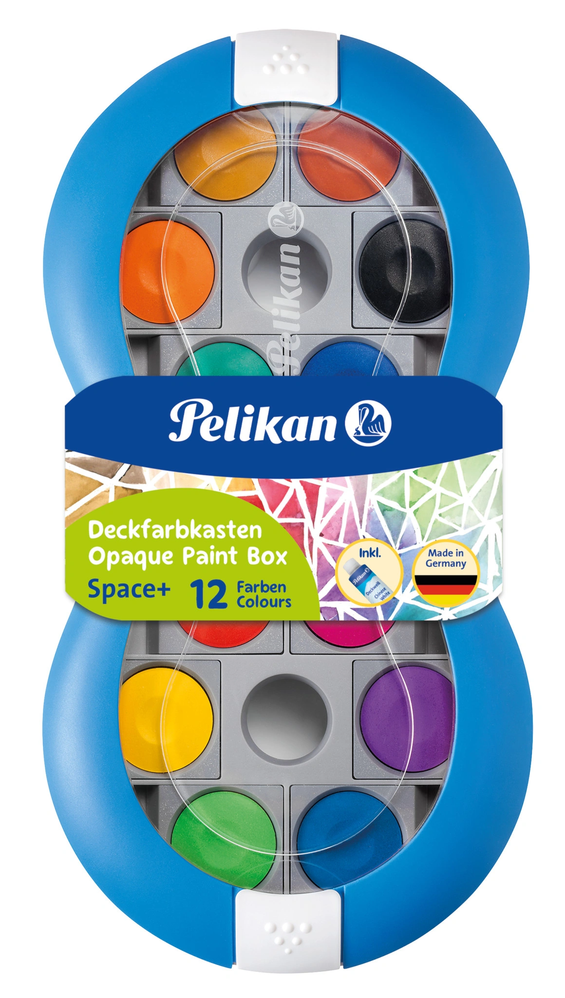 Pelikan Deckfarbkasten Space+, 12 Farben, blau (EAN: 4012700724618)