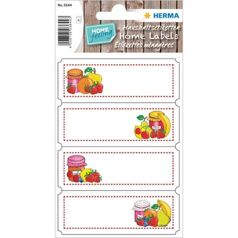 HERMA Haushalts-Etiketten Fruchtauswahl, 76 x 28 mm (EAN: 4008705036443)