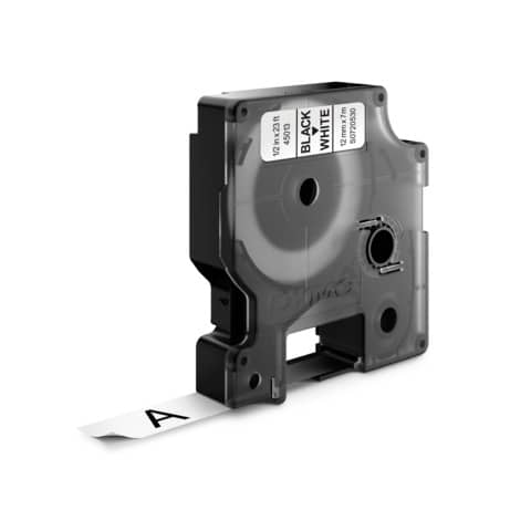 DYMO D1 Schriftbandkassette schwarz/weiß, 12 mm x 7 m, 10er (EAN: 3026980930974)