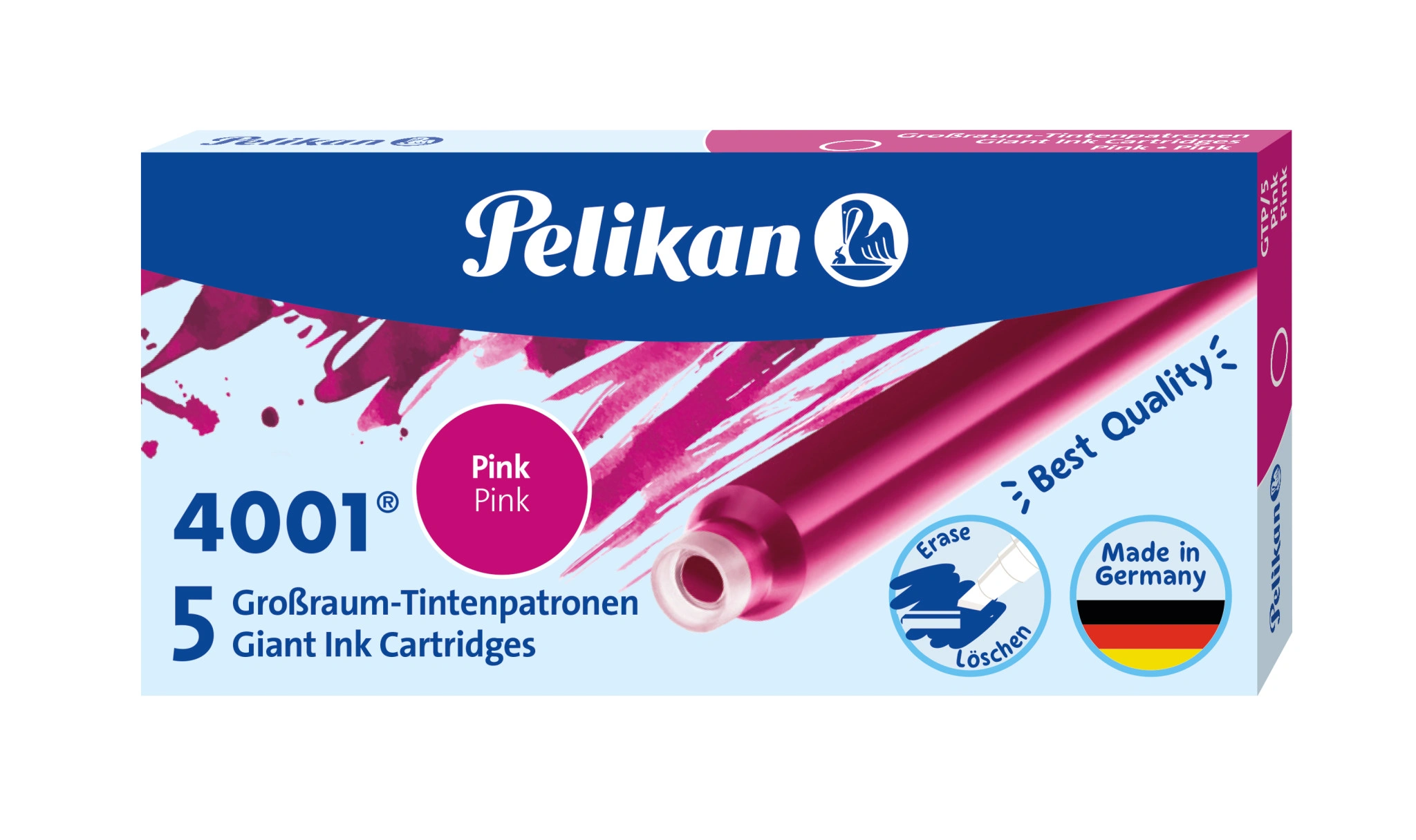 Pelikan Großraum-Tintenpatronen 4001 GTP/5, pink (EAN: 4012700310675)