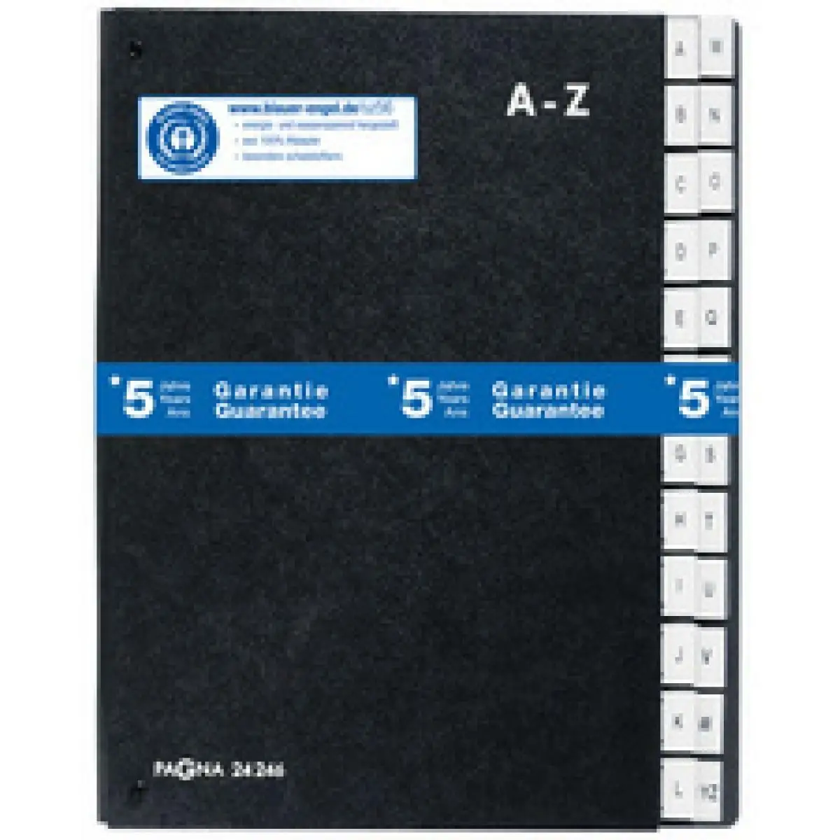 PAGNA Pultordner, DIN A4, 24 Fächer, A - Z, schwarz (EAN: 4013951001329)
