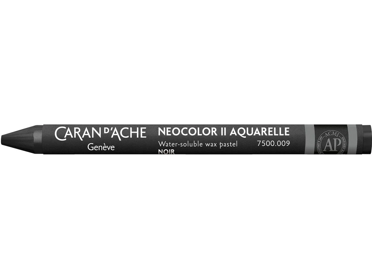 CARAN D'ACHE Aquarell-Wachsmalstift NEOCOLOR II, schwarz (EAN: 7610186271625)