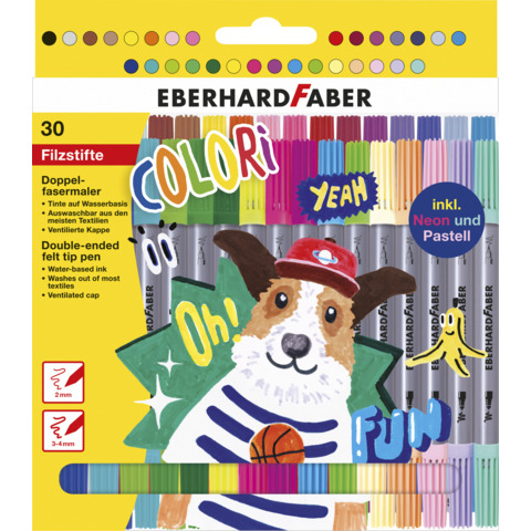 EBERHARD FABER Doppelfasermaler COLORI, 30er Kartonetui (EAN: 4087205500302)