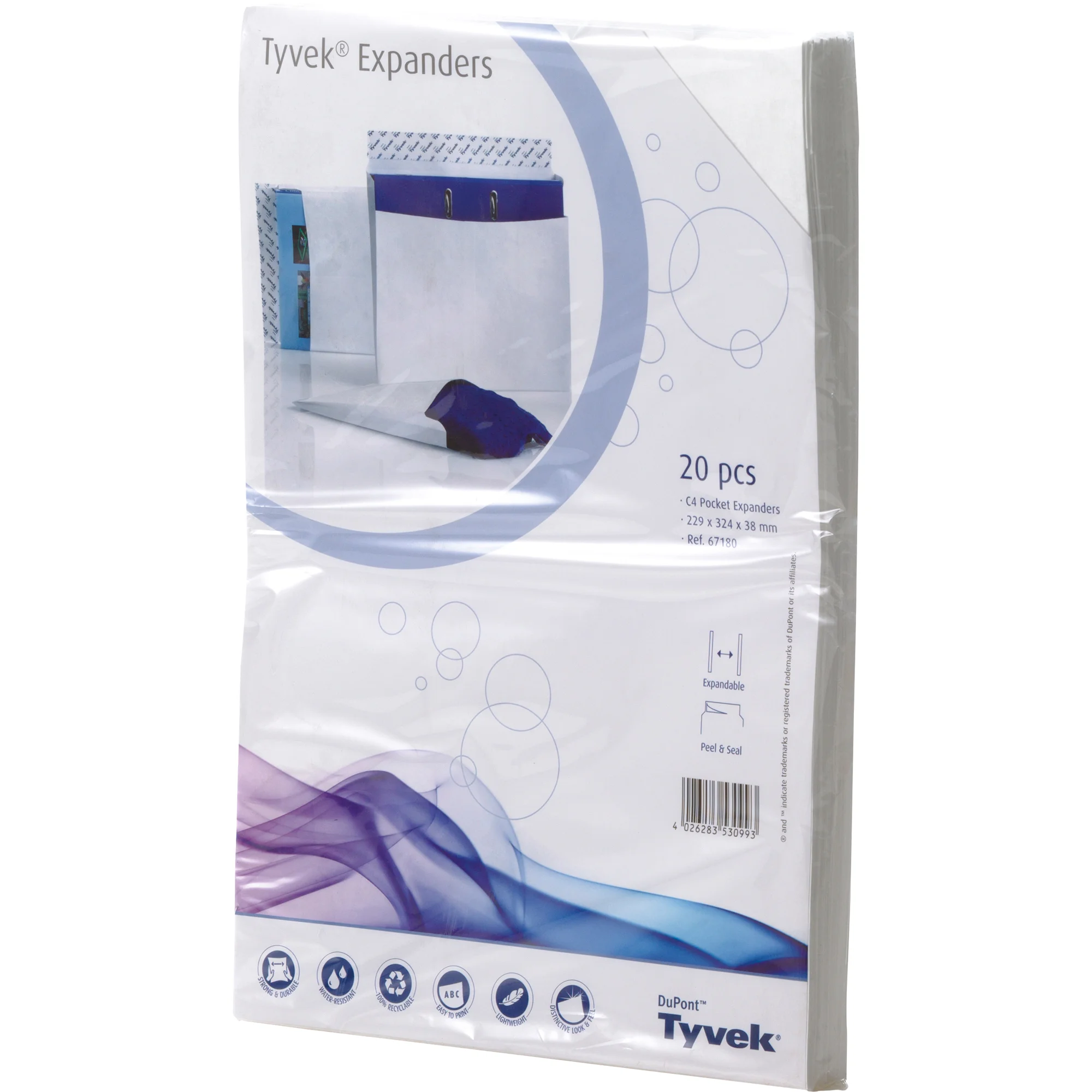 Tyvek Faltenversandtaschen C4, ohne Fenster, Kleinpackung (EAN: 4026283530993)