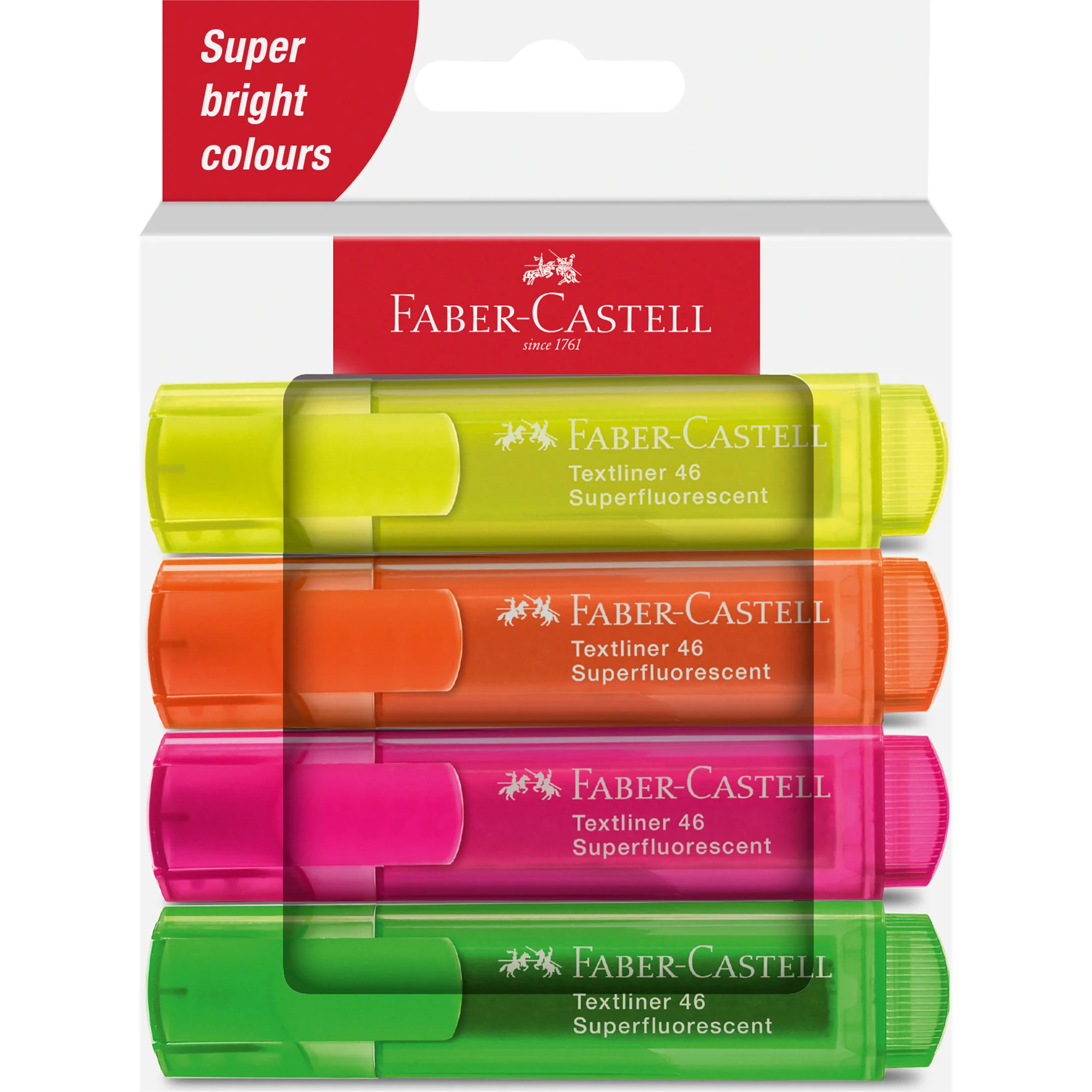 FABER-CASTELL Textmarker TEXTLINER 1546, 4er Kartonetui (EAN: 4005402546442)