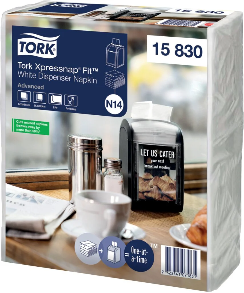 TORK Xpressnap Fit Spender-Servietten, 213 x 165 mm, weiß (EAN: 7322541071831)