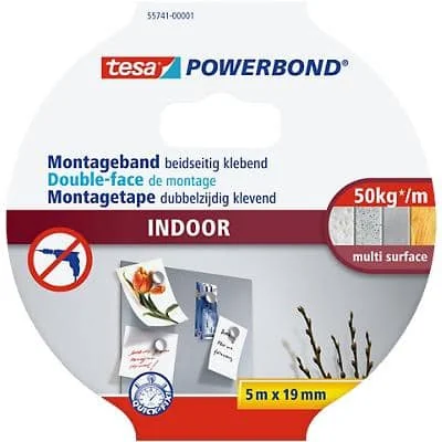 tesa Powerbond Montageband INDOOR, 19 mm x 5,0 m (EAN: 4042448843333)