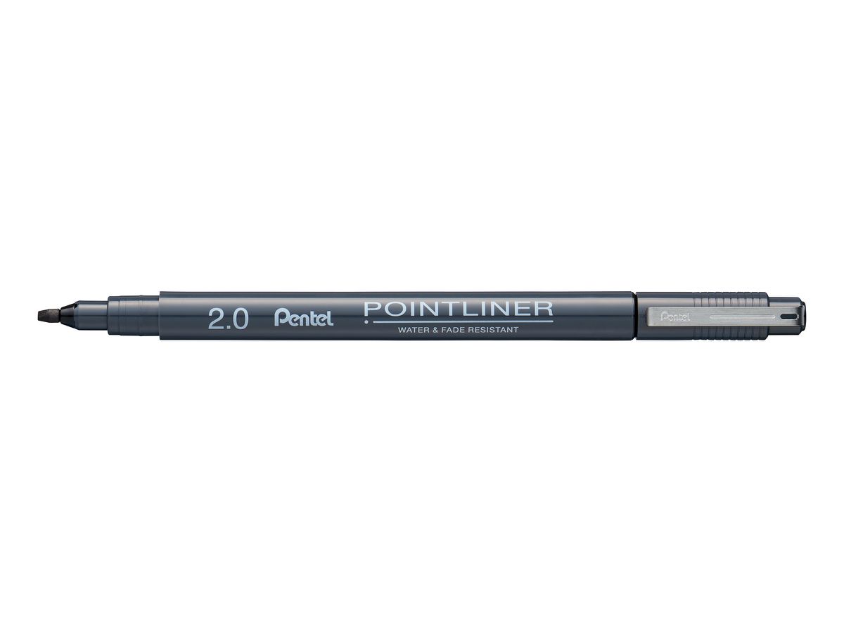 PentelArts Permanent Fineliner Pointliner, schwarz, 2,0 mm (EAN: 0884851060204)