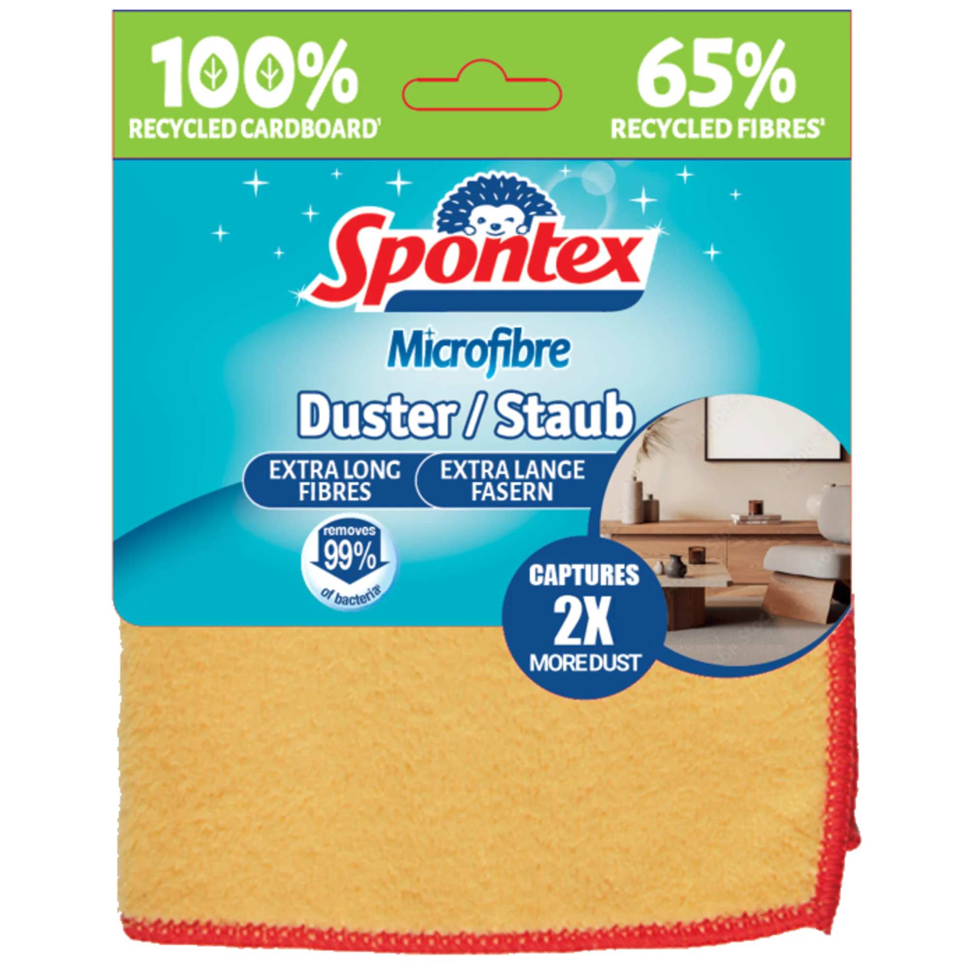 Spontex Mikrofaser-Staubtuch, gelb (EAN: 3384120004405)