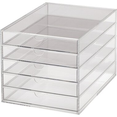 MAUL Acryl-Schubladenbox, DIN A4, 5 Schubladen, glasklar (EAN: 4002390067447)
