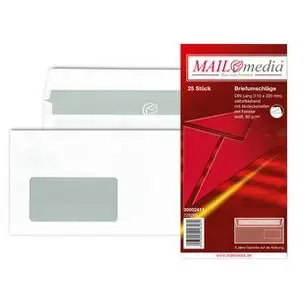 MAILmedia Briefumschlag Offset weiß, DIN Lang, mit Fenster (EAN: 4003928228262)