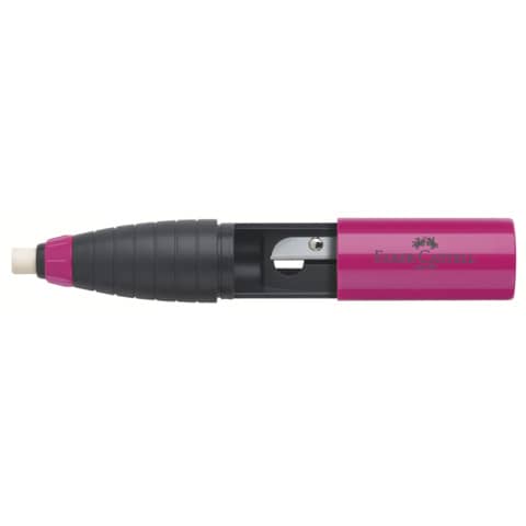 FABER-CASTELL Radierer-Spitzer-Kombination, brombeer/blau (EAN: 6933256611703)