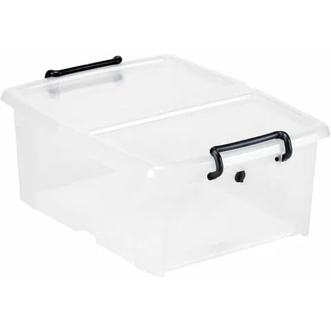 CEP Aufbewahrungsbox strata, mit seitlicher Tür, 20 Liter, transparent (EAN: 5021711048407)