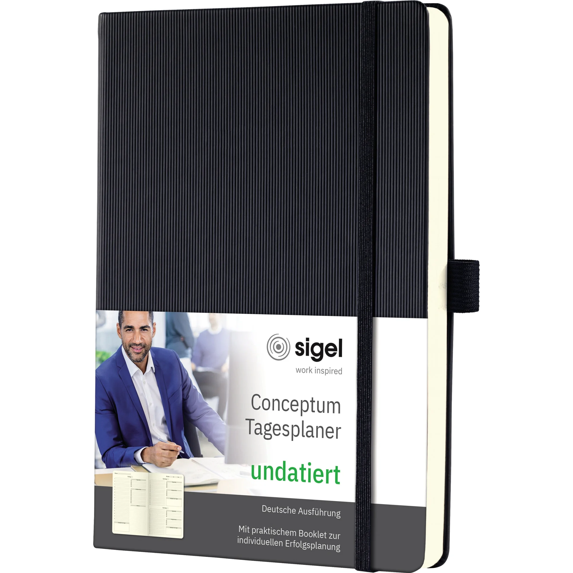 sigel Buchkalender Conceptum, DIN A5, immerwährend, schwarz (EAN: 4004360798108)