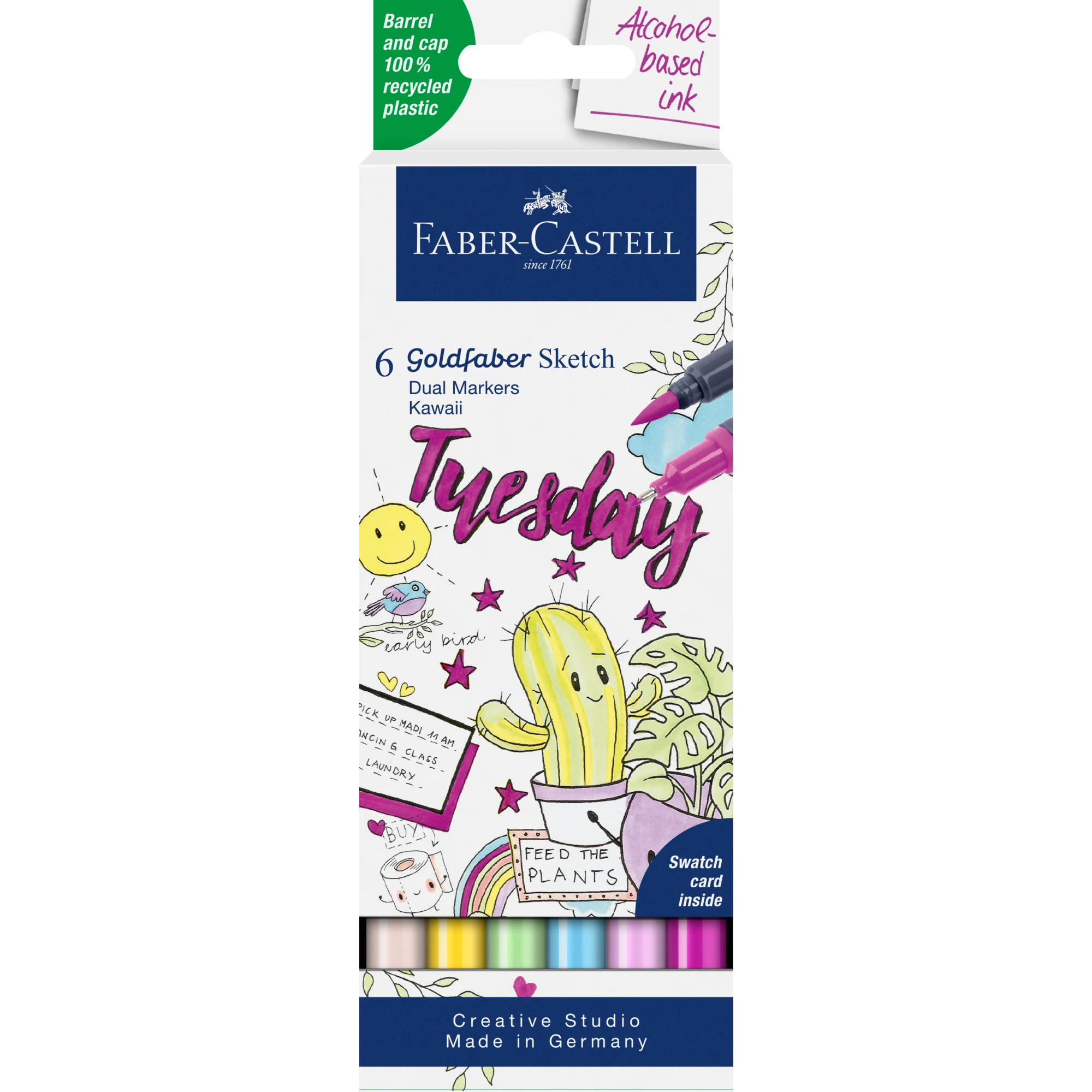 FABER-CASTELL Sketch Marker GOLDFABER, 6er Etui Kawaii (EAN: 4005401648116)