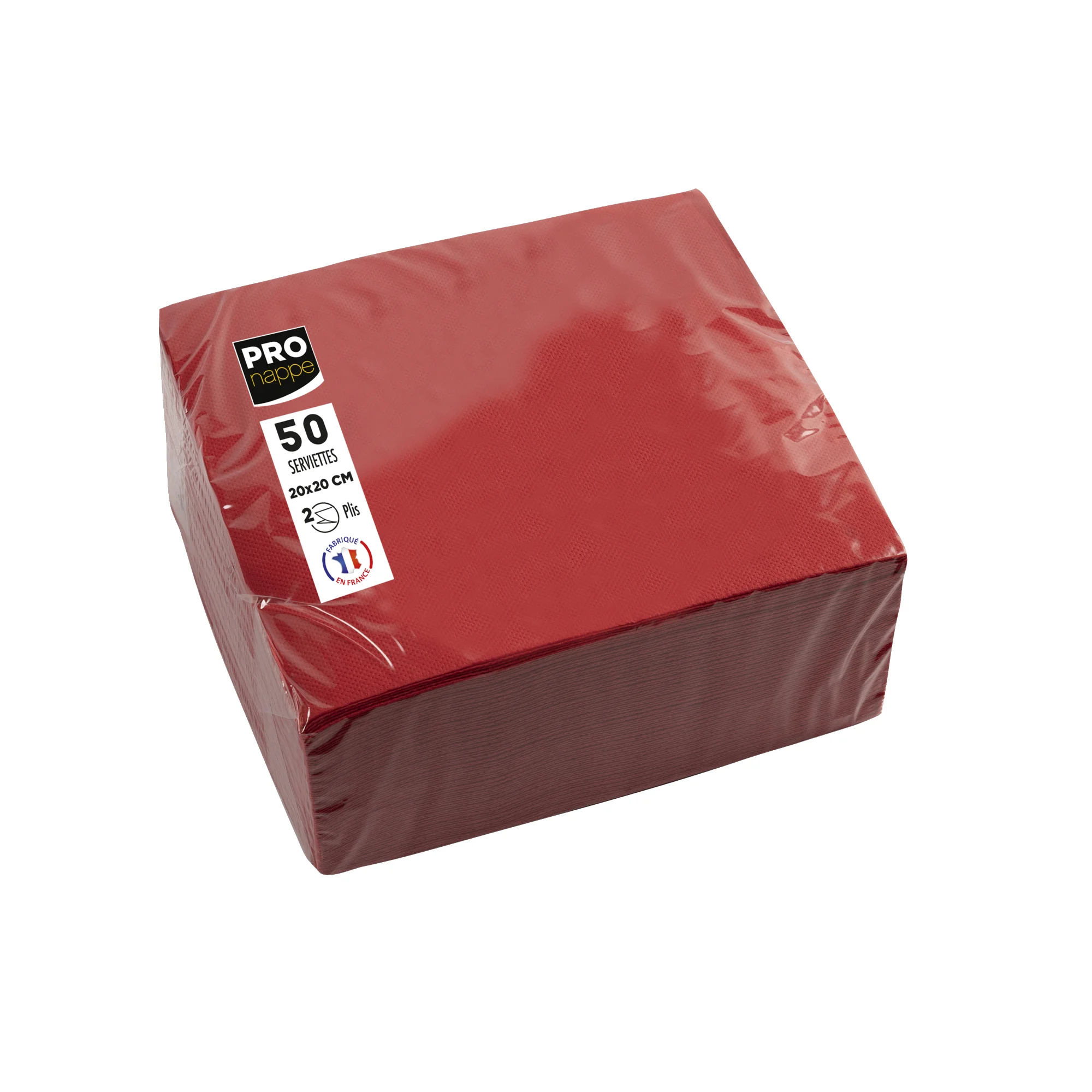 PROnappe Cocktail-Servietten, 200 x 200 mm, rot (EAN: 3281516220091)