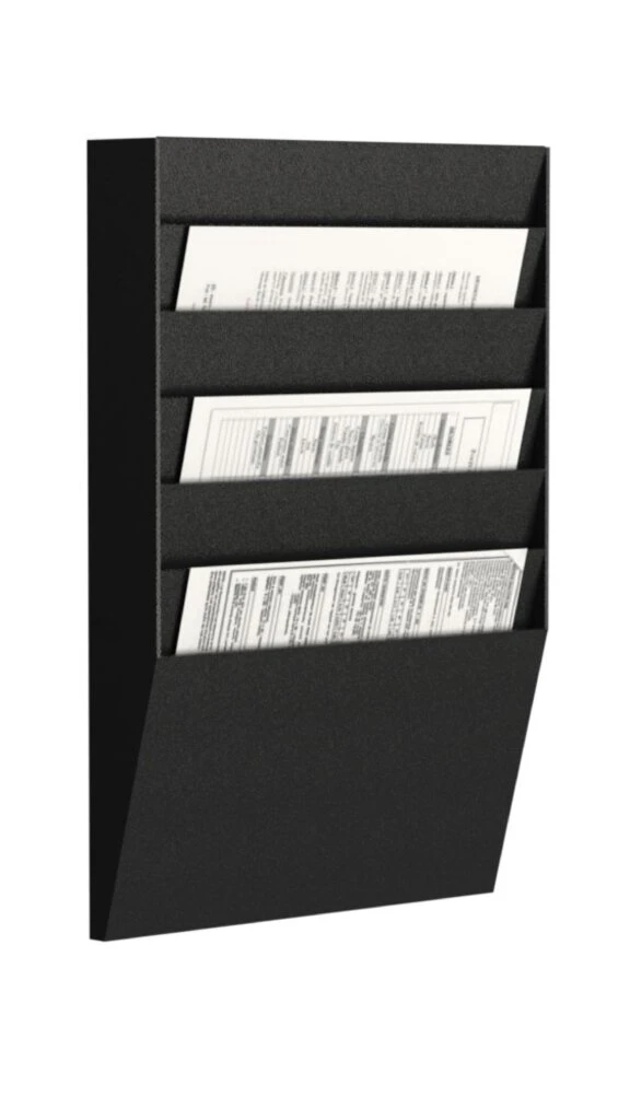 PAPERFLOW Wand-Sortiertafel 6 Fächer, A4 quer, schwarz (EAN: 3660141881929)