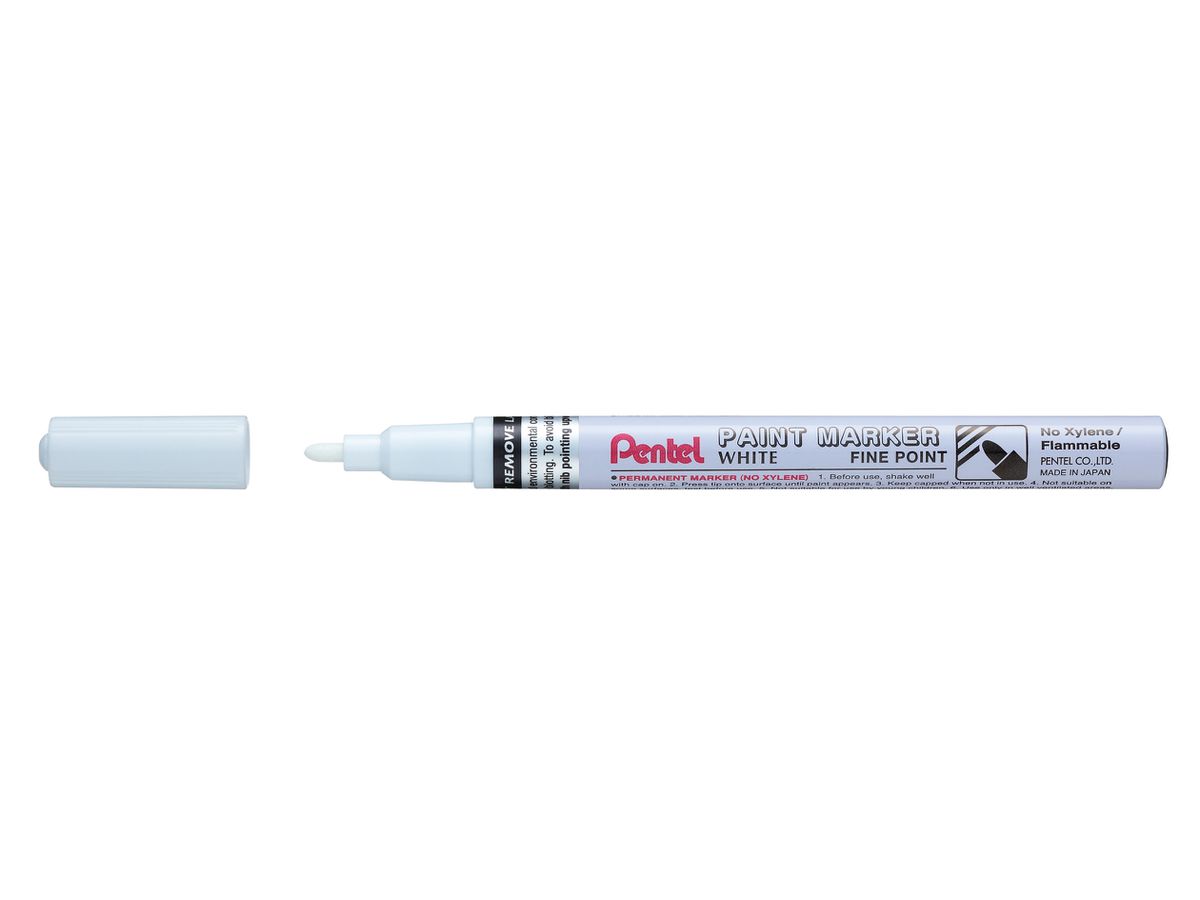 Pentel Lackmarker PAINT MARKER MSP10, weiß (EAN: 0884851025357)