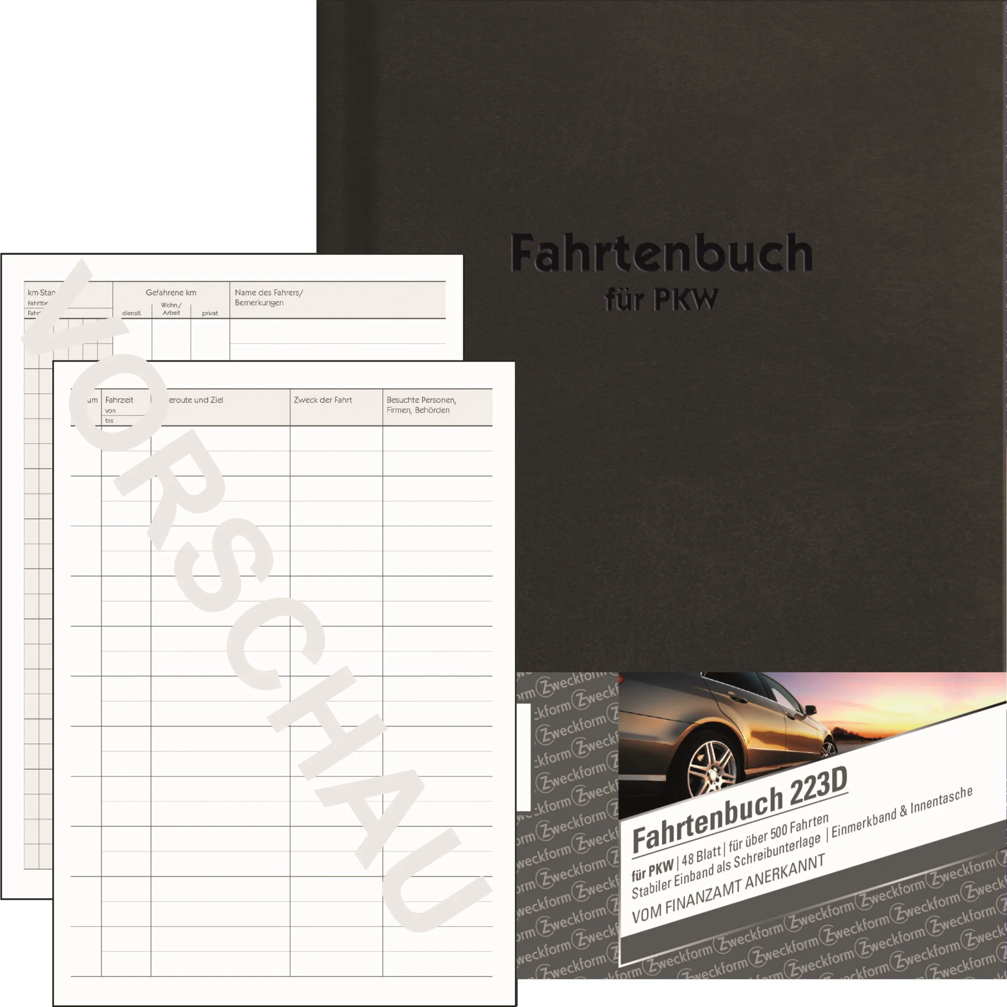 AVERY Zweckform Formularbuch "Hardcover" - Fahrtenbuch , A5 (EAN: 4004182014820)