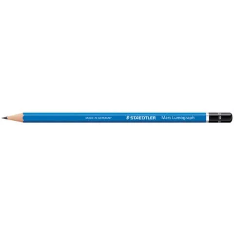 STAEDTLER Bleistift Mars Lumograph, Härtegrad: B, blau (EAN: 4007817104132)