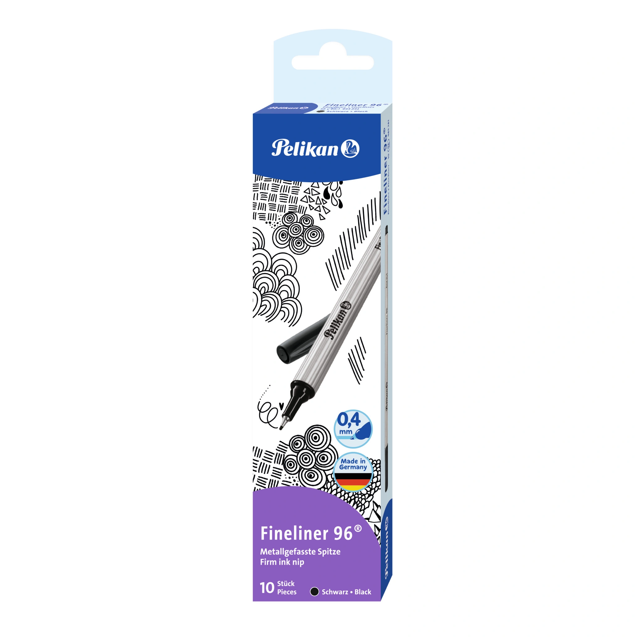 Pelikan Fineliner 96, Strichstärke: 0,4 mm, schwarz (EAN: 4012700943248)