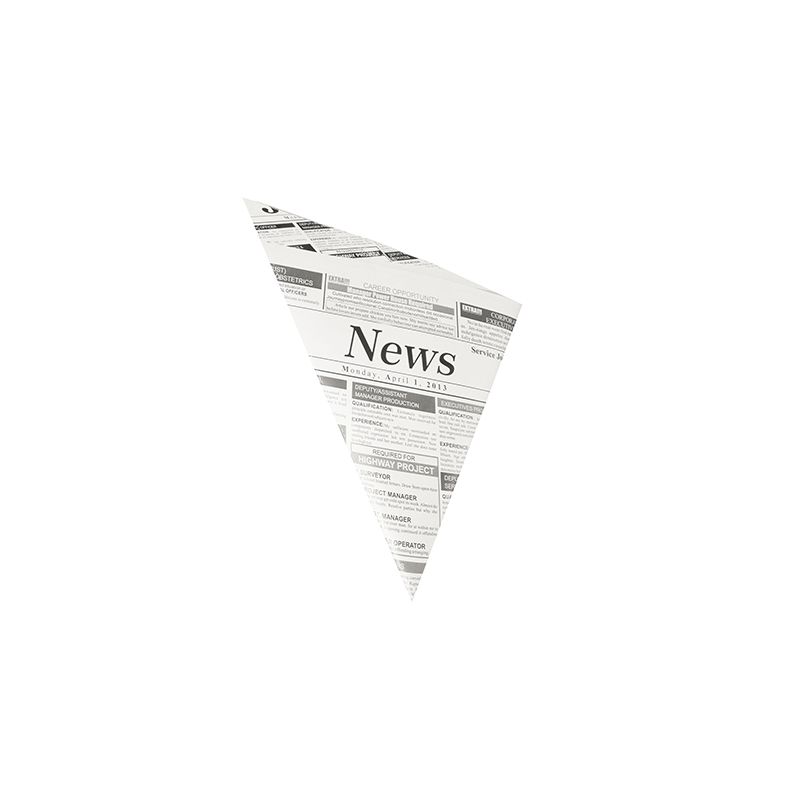PAPSTAR Spitztüte "Newsprint", 325 x 230 x 230 mm (EAN: 4002911854990)