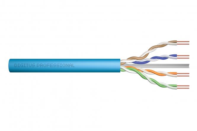 DIGITUS Installationskabel Kat. 6a, U-UTP, 305 m Ring, blau (EAN: 4016032344100)