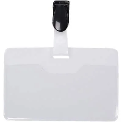pavo Namensschild, mit Clip, 60 x 90 mm, transparent (EAN: 8717448009213)