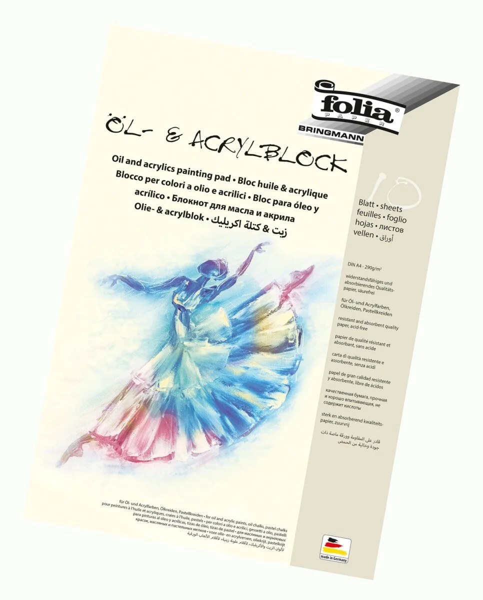 folia Öl- und Acrylblock, DIN A4, 290 g/qm, 10 Blatt (EAN: 4001868094749)