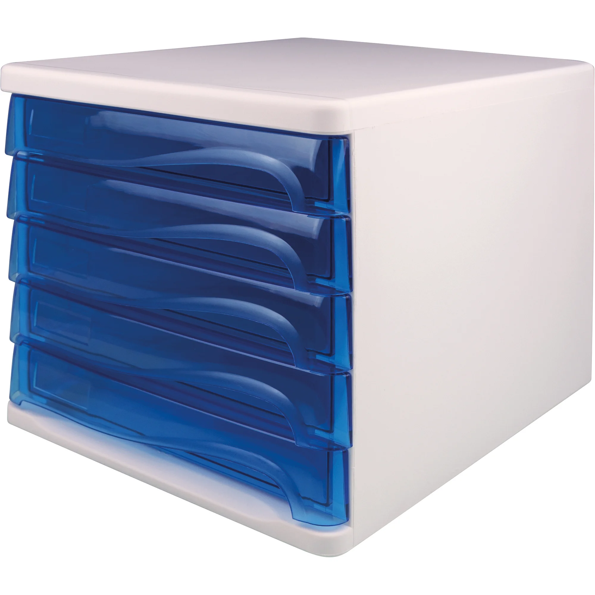 helit Schubladenbox "the wave", 5 Schübe, weiß/blau- (EAN: 4012086079791)