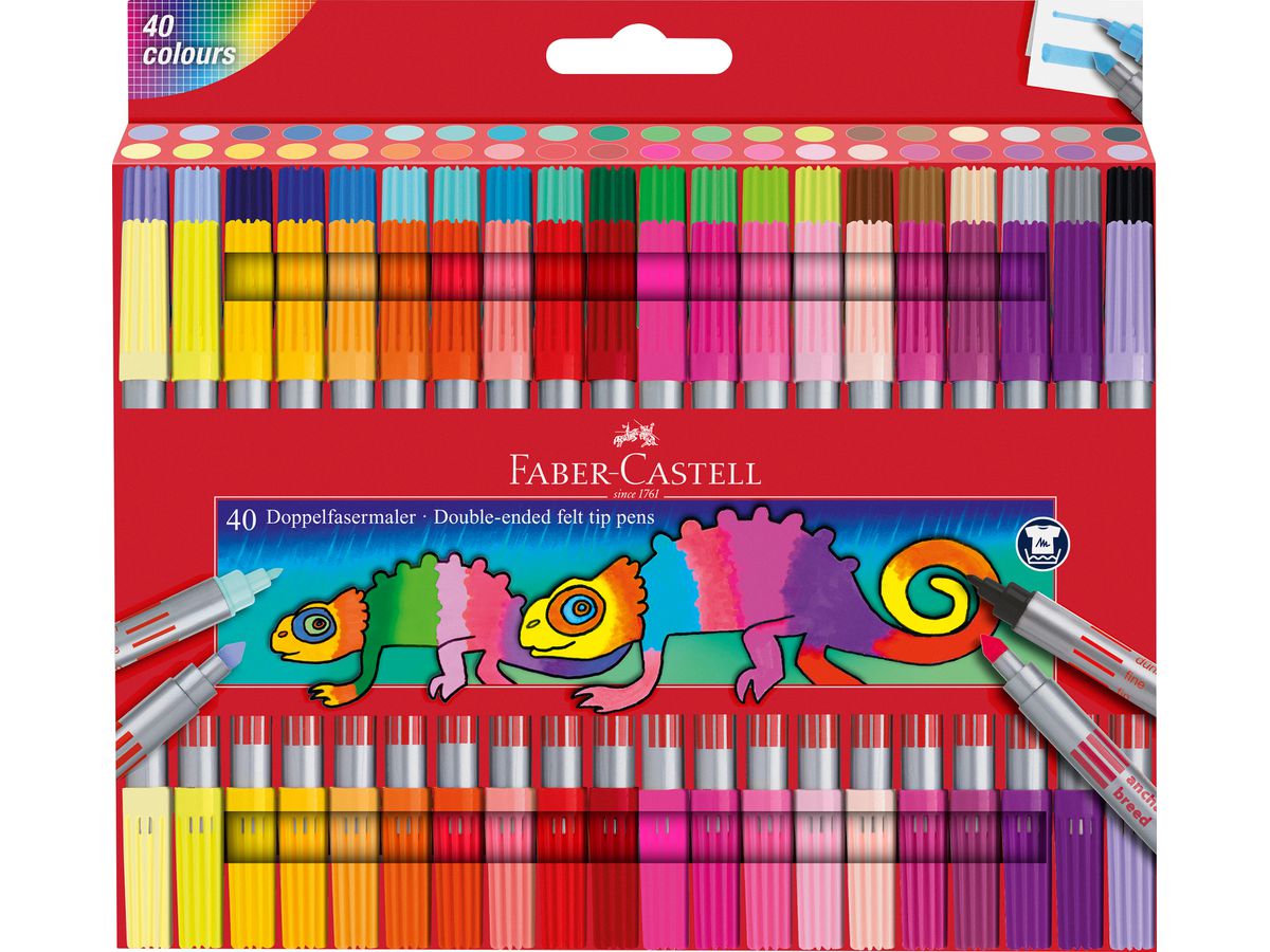 FABER-CASTELL Doppelfasermaler, 40er Etui (EAN: 4005401511403)