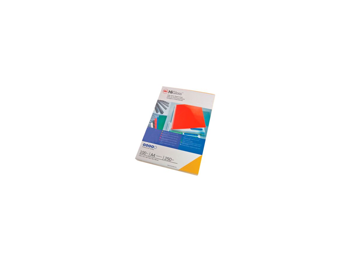 GBC Einbanddeckel HiGloss, DIN A4, 250 g/qm, rot (EAN: 8019152801955)