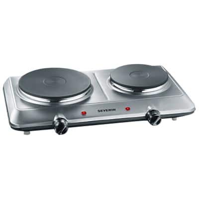 SEVERIN Doppelkochplatte DK 1014, Edelstahl / schwarz (EAN: 4008146009488)