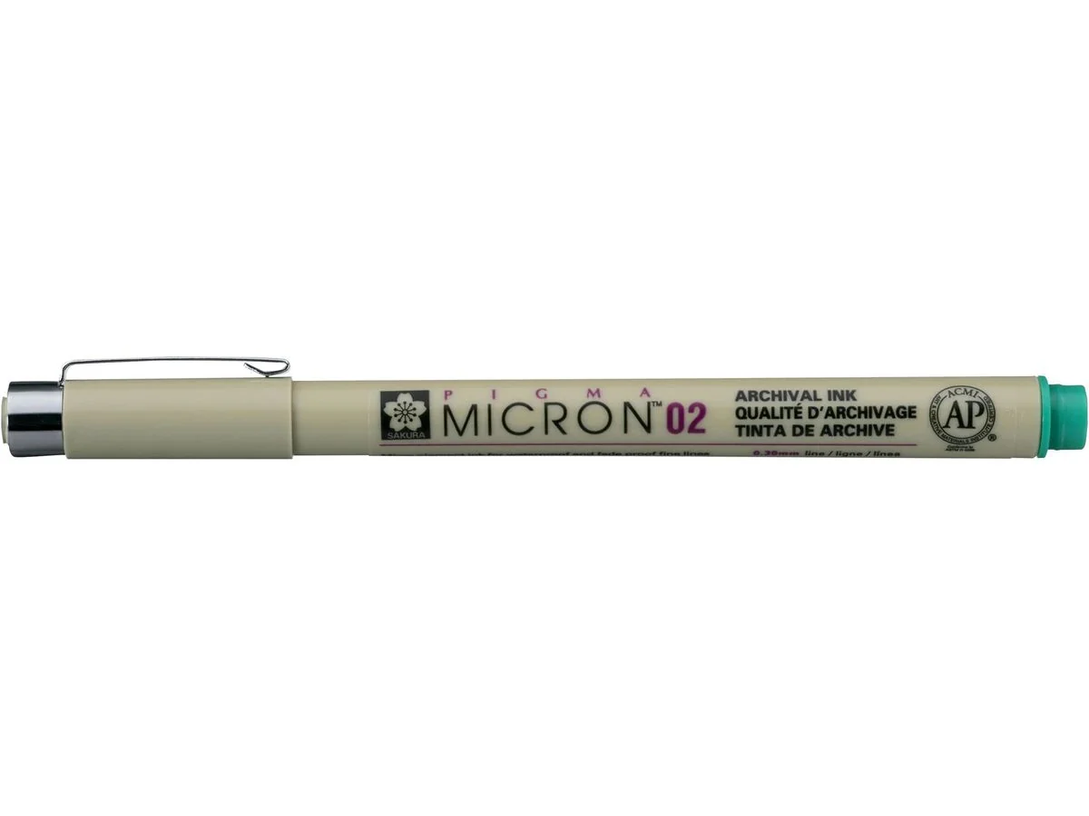 SAKURA Fineliner PIGMA MICRON 02, grün (EAN: 0084511318397)