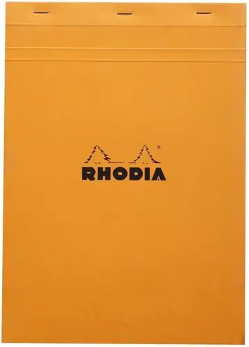 RHODIA Notizblock No. 18, DIN A4, kariert, orange (EAN: 3037920182001)