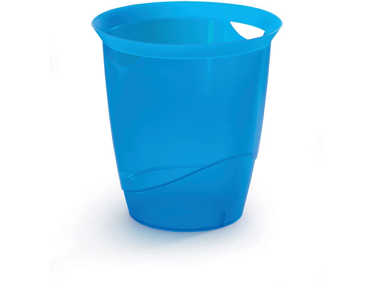 DURABLE Papierkorb TREND, 16 Liter, blau transluzent (EAN: 7318081710545)